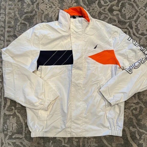 White hot sale nautica windbreaker